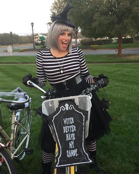 Cruel witch on a bike
